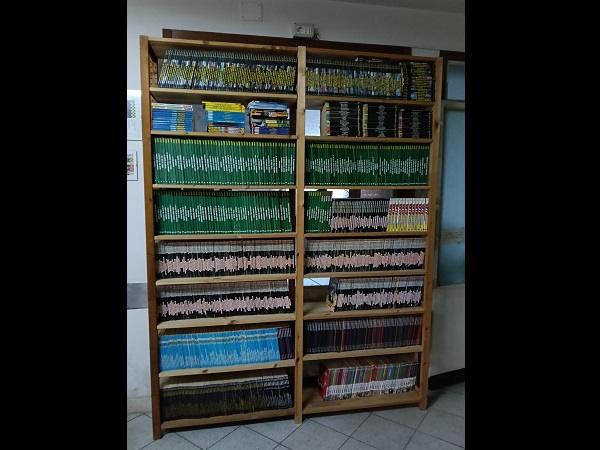 Allestimento biblioteca del fumetto